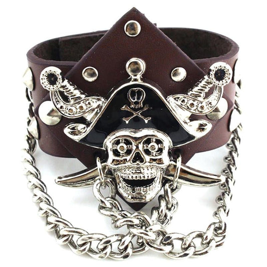 Rivet chain punk bracelet - Alternative Gothic Dark Wear | Embrace Dark Aesthetic Men & Women Gothic Clothing