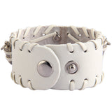 Personalized leather skull bullet alloy bracelet