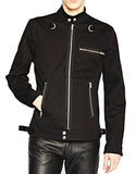 Men Gothic EMO Biker Jacket | Black Punk Rock Motorcycle Style Coat