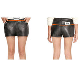 Women Gothic Leather Shorts | Hot Pants Skirt Style in 100% Napa Leather