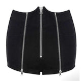 Women Tech Noir Gothic Shorts | Futuristic Cyberpunk Streetwear