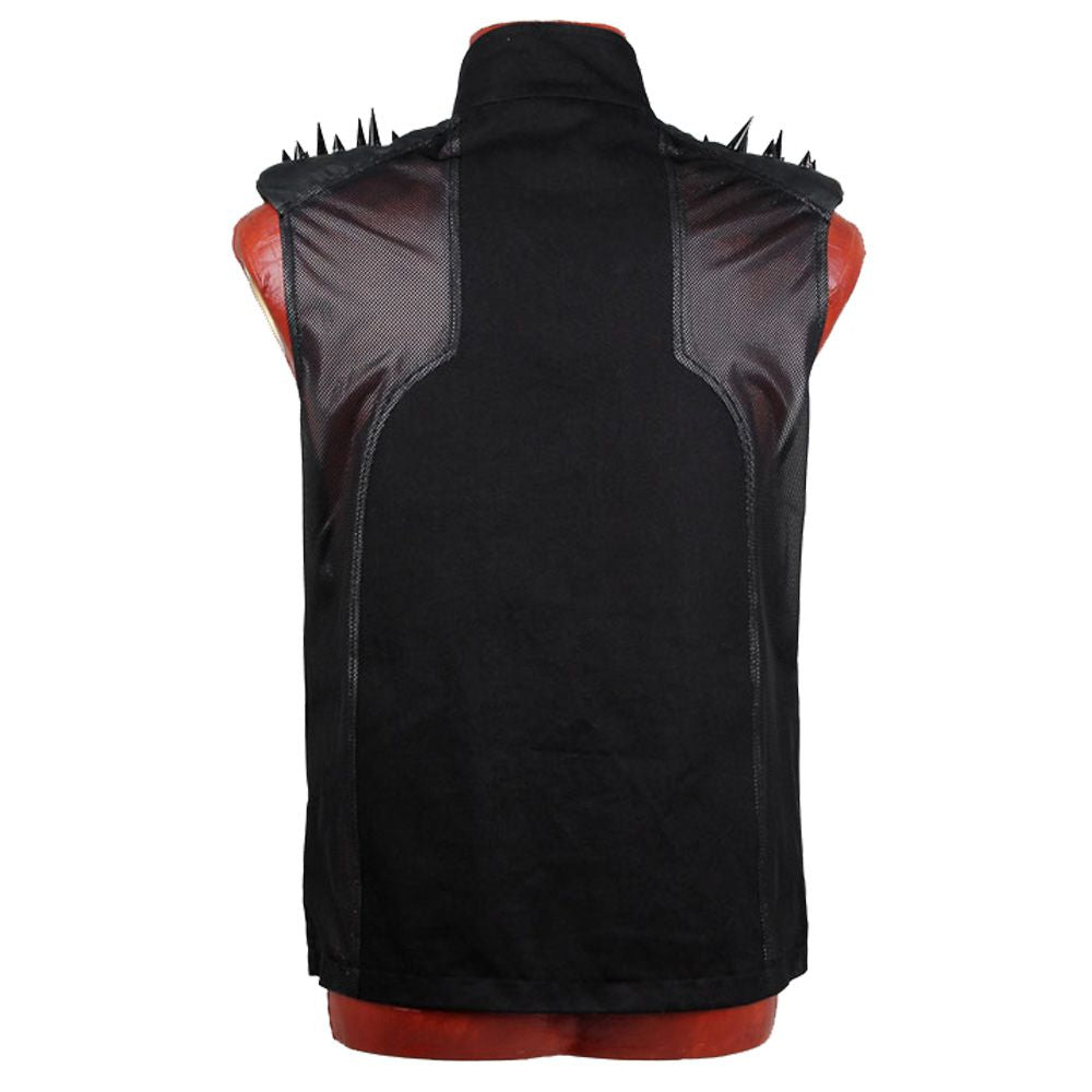 Men Black Sleeve Less Jacket Gothic Punk Men Cotton Vest - Alternative Gothic Dark Wear | Embrace Dark Aesthetic Men & Women Gothic Clothing