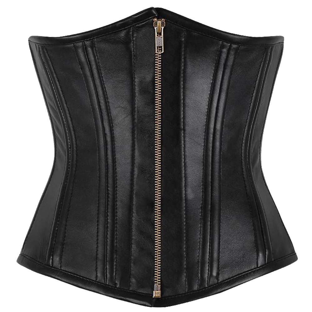 Women Underbust Longline Corset | Black Sheep Nappa Leather Waist Training Corset