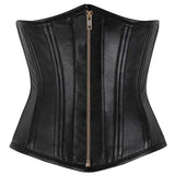 Women Underbust Longline Corset | Black Sheep Nappa Leather Waist Training Corset