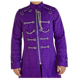 Pinhead Hellraiser Purple Long Coat for Men | Gothic Horror Punk Trench Coat