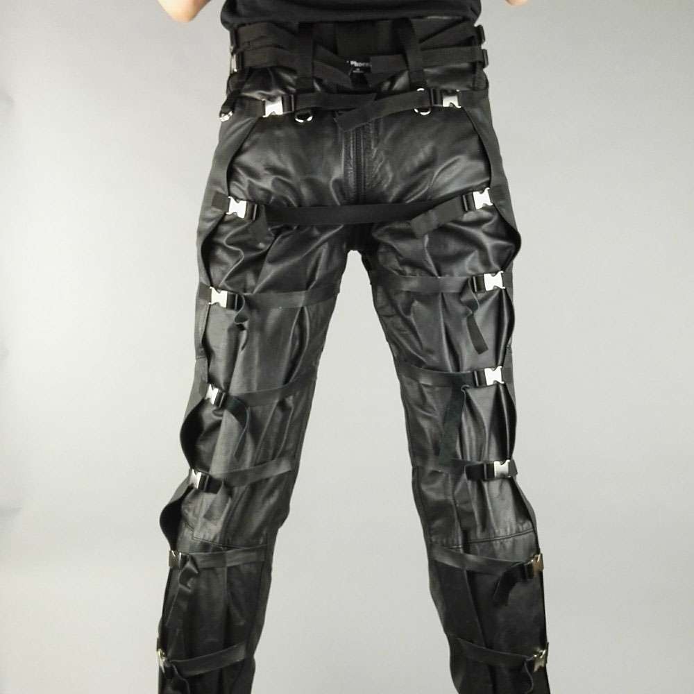 New Leather Pant | Punk Bondage Trouser | Fashion Biker Pant
