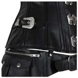 Women Overbust Corset Bustier | Gothic Heavy Duty Black Gracelynn Steel Boned Corset