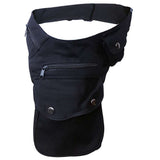 Hip Bag | Canvas Waist Pouch with Multiple Pockets & Adjustable Belt