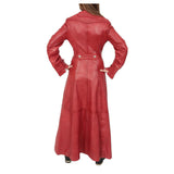 Military Style Trench Coat Ladies Leather Long Coat Women Gothic Coat - Alternative Gothic Dark Wear | Embrace Dark Aesthetic Men & Women Gothic Clothing