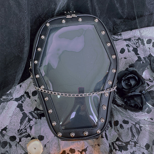 Gothic Punk Coffin Shape Ita Bag Women