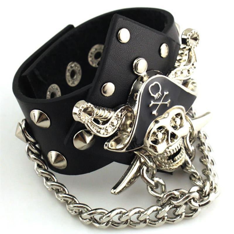 Rivet chain punk bracelet - Alternative Gothic Dark Wear | Embrace Dark Aesthetic Men & Women Gothic Clothing