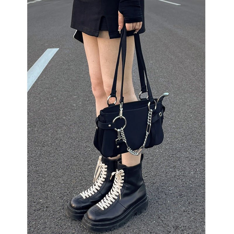 Small New Spice Girl Chain Crossbody Handbag Female - Alternative Gothic Dark Wear | Embrace Dark Aesthetic Men & Women Gothic Clothing