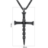Retro Gothic Skull Cross Motorcycle Stainless Steel Pendant Necklace