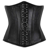 Women Underbust Longline Corset | Black Sheep Nappa Leather Waist Training Corset