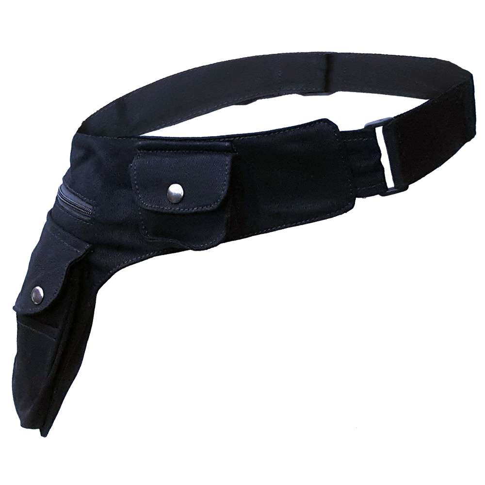 Hip Bag | Canvas Waist Pouch with Multiple Pockets & Adjustable Belt