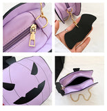 Halloween Cartoon Pumpkin Shoulder Bag For Girls Personality Funny Creative Chain Crossbody Bags Women - Alternative Gothic Dark Wear | Embrace Dark Aesthetic Men & Women Gothic Clothing