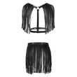 Women's Fashion Simple Tassel Harness Skirt Belt Set Leather Harness - Alternative Gothic Dark Wear | Embrace Dark Aesthetic Men & Women Gothic Clothing