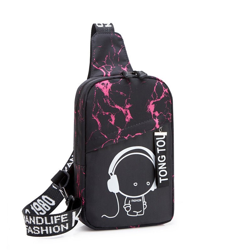 New Style Bag Diagonal Bag Men's Bag Luminous Chest Bag - Alternative Gothic Dark Wear | Embrace Dark Aesthetic Men & Women Gothic Clothing