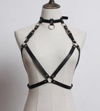 Gothic Harajuku Harness Cage Bra Underwear - Alternative Gothic Dark Wear | Embrace Dark Aesthetic Men & Women Gothic Clothing
