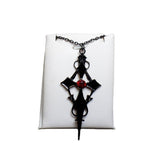 European And American Fashion Gothic Black Cross Pendant Necklace With Diamonds