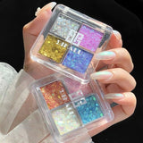 Women's Four-color Sequins Watch Show Makeup Super Flash Glue-free Eye Shadow