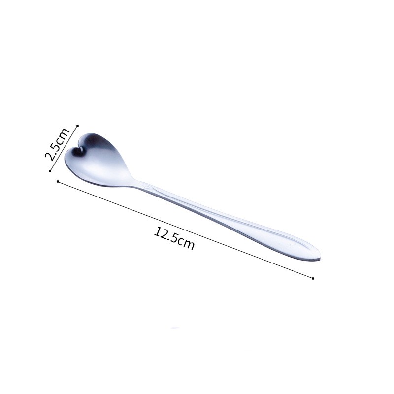 Stainless Steel Korean Spoon Long Handle Cherry Blossom Stirring