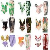 Siamese Conservative Covering Belly Thin Swimsuit French Retro One-piece Bikini