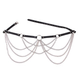 Metal Chain Leather Belt Body Chains - Alternative Gothic Dark Wear | Embrace Dark Aesthetic Men & Women Gothic Clothing