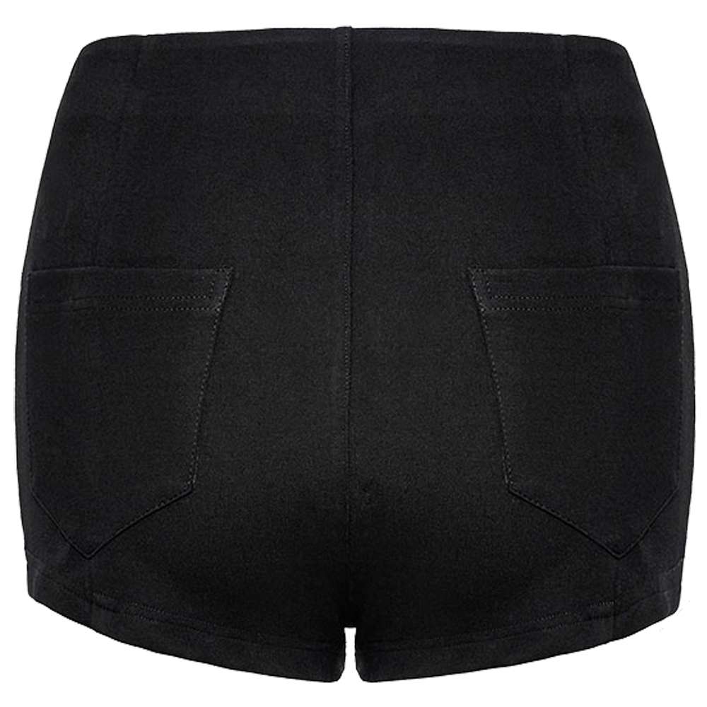 Women Tech Noir Gothic Shorts | Futuristic Cyberpunk Streetwear