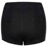 Women Tech Noir Gothic Shorts | Futuristic Cyberpunk Streetwear