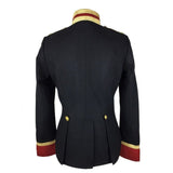 Women Gothic Wool Military Officer Coat | Victorian Slim Fit Black Coat