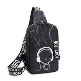 New Style Bag Diagonal Bag Men's Bag Luminous Chest Bag - Alternative Gothic Dark Wear | Embrace Dark Aesthetic Men & Women Gothic Clothing