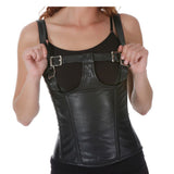 Women Leather Underbust Corset | Steel Boned Waist Cincher