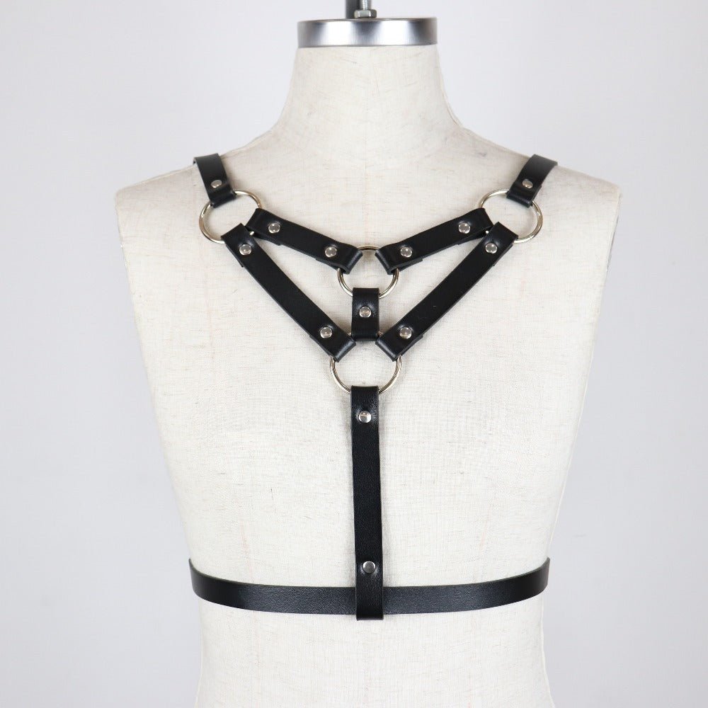 Leather Sex Gothic Harness - Alternative Gothic Dark Wear | Embrace Dark Aesthetic Men & Women Gothic Clothing