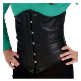Women Leather Corset | Steel Boned Waist Training Cincher Bustier