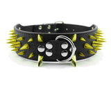 Dog Anti Bite Collar for Female M Size with Traction Rope Rivet Chain and Bully Pit Bull Design - Alternative Gothic Dark Wear | Embrace Dark Aesthetic Men & Women Gothic Clothing