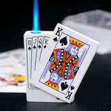 Poker Card Metal Windproof Straight Forward Creative Personalized Lighter
