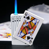 Poker Card Metal Windproof Straight Forward Creative Personalized Lighter