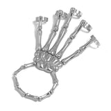 Punk Exaggerated Metal Texture Double Finger Ghost Hand Skull Bracelet