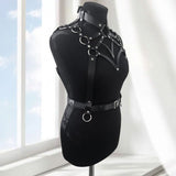 Women's Artificial Leather Body Belly Band Shoulder Wearing Ring Horse Harness For Dancing Toys With Fetish - Alternative Gothic Dark Wear | Embrace Dark Aesthetic Men & Women Gothic Clothing