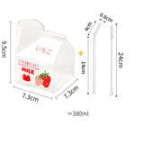 Glass Square Milk Carton Mug Microwaveable