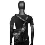 New Steampunk Skull Chain Locomotive Bag - Alternative Gothic Dark Wear | Embrace Dark Aesthetic Men & Women Gothic Clothing