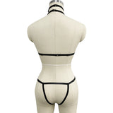 Bra Integrated European And American Style Gothic Harness Adjustable Body Binding Underwear Set - Alternative Gothic Dark Wear | Embrace Dark Aesthetic Men & Women Gothic Clothing