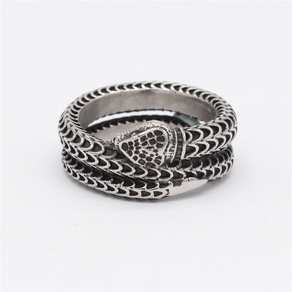 Men's And Women's Gothic Style Snake Head Ring