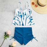 Women's Hard Bag Printed Split Bikini Swimsuit