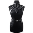 Women's Artificial Leather Body Belly Band Shoulder Wearing Ring Horse Harness For Dancing Toys With Fetish - Alternative Gothic Dark Wear | Embrace Dark Aesthetic Men & Women Gothic Clothing