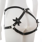 Suspenders, Restraint Belt, Leg Loops, Close - fitting Harness, Leather - Alternative Gothic Dark Wear | Embrace Dark Aesthetic Men & Women Gothic Clothing