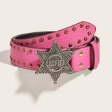 Rivet Punk Wide Belt Jeans Universal