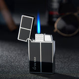 Bao B813 Gas Lighters Metal Langsheng Steel Tone Direct Punching Windproof Blue Flame Electronic Lighter