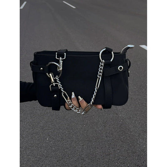 Small New Spice Girl Chain Crossbody Handbag Female - Alternative Gothic Dark Wear | Embrace Dark Aesthetic Men & Women Gothic Clothing